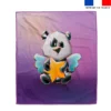 coupon - Coupon serviette de plage motif panda ange - Création Stillistic - Tissu Peau de Pêche 294 gr/m² - Serviette 73x140 cm (non cousue)