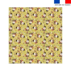 Coupon couverture bleu imprimé mini mouton et oeufs de Pâques - Création Stillistic