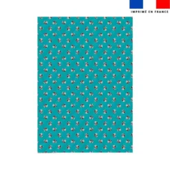 Coupon couverture bleu imprimé mini bébé rhino - Création Stillistic