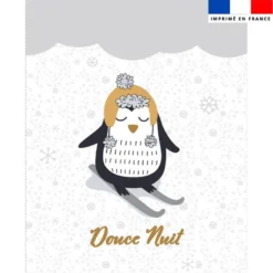 Coupon couverture imprimé ambiance d'hiver