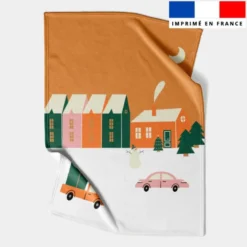 Coupon couverture imprimé ambiance Noel