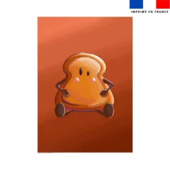 Coupon couverture imprimé amis ptit déj Tartine - Création Stillistic