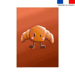Coupon couverture imprimé amis ptit déj Croissant - Création Stillistic