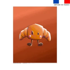 Coupon couverture imprimé amis ptit déj Croissant - Création Stillistic
