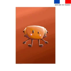 Coupon couverture imprimé amis ptit déj Pain au chocolat - Création Stillistic