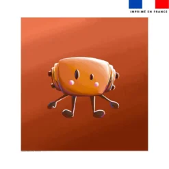 Coupon couverture imprimé amis ptit déj Pain au chocolat - Création Stillistic