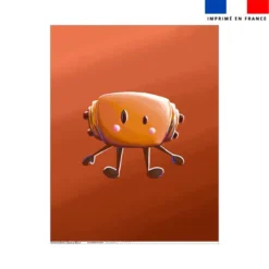 Coupon couverture imprimé amis ptit déj Pain au chocolat - Création Stillistic