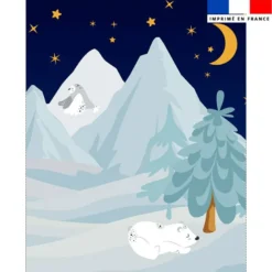 Coupon couverture imprimé animaux marins pôle nord