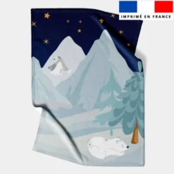 Coupon couverture imprimé animaux marins pôle nord