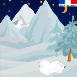Coupon couverture imprimé animaux marins pôle nord