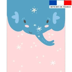 Coupon couverture imprimé animaux pastel