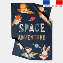 Coupon couverture imprimé animaux dans l'espace