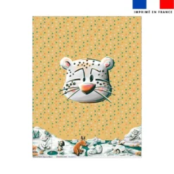 Coupon couverture imprimé animaux du froid Panthère - Création Stillistic