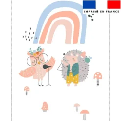 Coupon couverture imprimé animaux musiciens