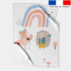Coupon couverture imprimé animaux musiciens