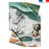 Coupon couverture imprimé animaux du froid Ours et Macareux - Création Stillistic