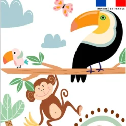 Coupon couverture imprimé animaux savane