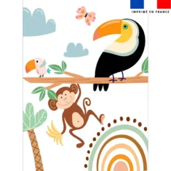Coupon couverture imprimé animaux savane