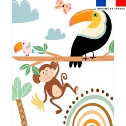 Coupon couverture imprimé animaux savane
