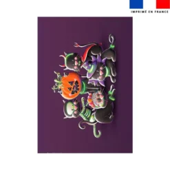 Coupon couverture imprimé Bal masqué Halloween - Création Stillistic