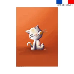 Coupon couverture imprimé bébé chat - Création Stillistic