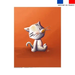 Coupon couverture imprimé bébé chat - Création Stillistic