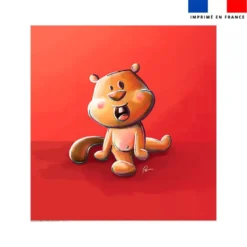 Coupon couverture imprimé bébé castor - Création Stillistic