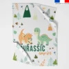 Coupon couverture imprimé bébé dino