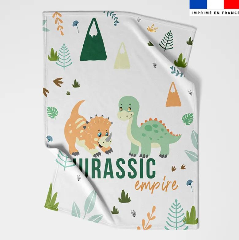 Coupon couverture imprimé bébé dino