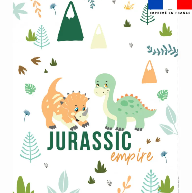 Coupon couverture imprimé bébé dino