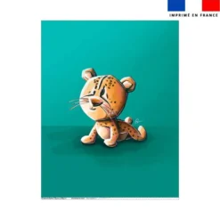 Coupon couverture imprimé bébé guépard - Création Stillistic