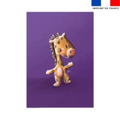 Coupon couverture imprimé bébé girafe - Création Stillistic