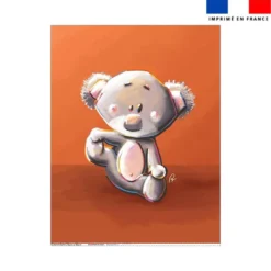 Coupon couverture imprimé bébé koala - Création Stillistic
