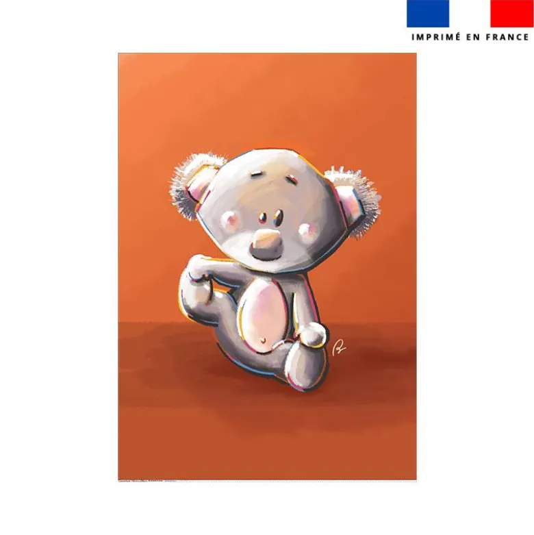 Coupon couverture imprimé bébé koala - Création Stillistic