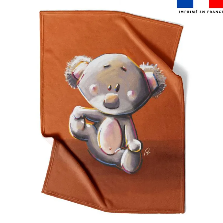 Coupon couverture imprimé bébé koala - Création Stillistic
