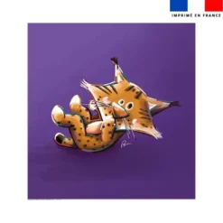 Coupon couverture imprimé bébé lynx - Création Stillistic