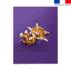 Coupon couverture imprimé bébé lynx - Création Stillistic