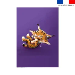Coupon couverture imprimé bébé lynx - Création Stillistic