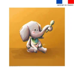 Coupon couverture imprimé bébé éléphant - Création Stillistic
