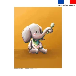 Coupon couverture imprimé bébé éléphant - Création Stillistic