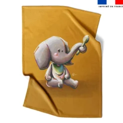 Coupon couverture imprimé bébé éléphant - Création Stillistic