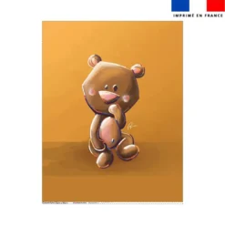 Coupon couverture imprimé bébé ours - Création Stillistic