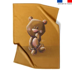 Coupon couverture imprimé bébé ours - Création Stillistic