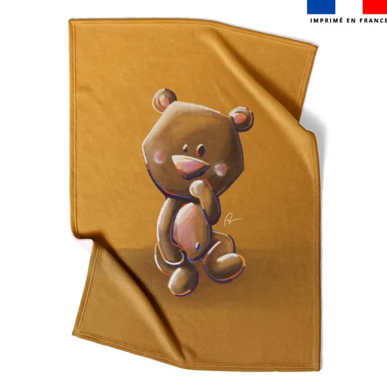 Coupon couverture imprimé bébé ours - Création Stillistic