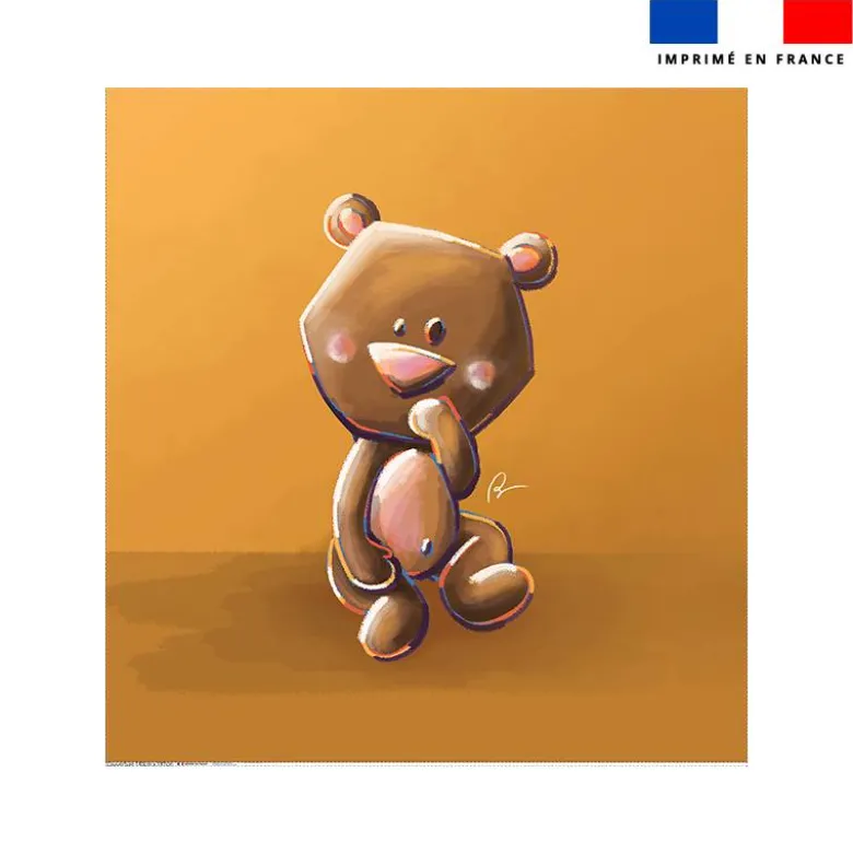 Coupon couverture imprimé bébé ours - Création Stillistic