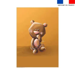 Coupon couverture imprimé bébé ours - Création Stillistic