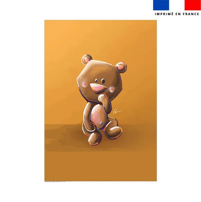 Coupon couverture imprimé bébé ours - Création Stillistic