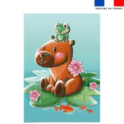 Coupon couverture imprimé capybara - Création Stillistic