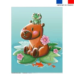 Coupon couverture imprimé capybara - Création Stillistic