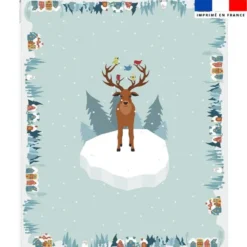 Coupon couverture imprimé cerf
